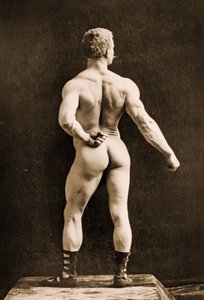 Eugen Sandow, klasszikus ókori görög-római pózban, 1893 körül